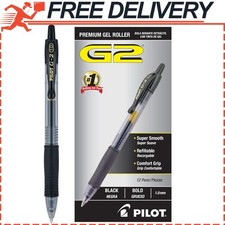 Pilot G2 Bold 10 Mm Black Gel Ink Pen Office Supply 1 Dozen 31256
