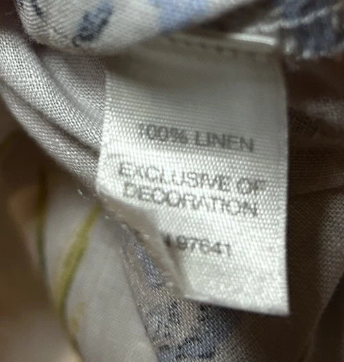 J. Jill Love 亚麻衬衫打褶束腰外衣花卉 3/4 袖钩针袖口中号 — 第 3/4 张图片