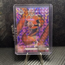 2025 Panini Mosaic - Joe Burrow #97 Reactive Purple Mosaic Prizm