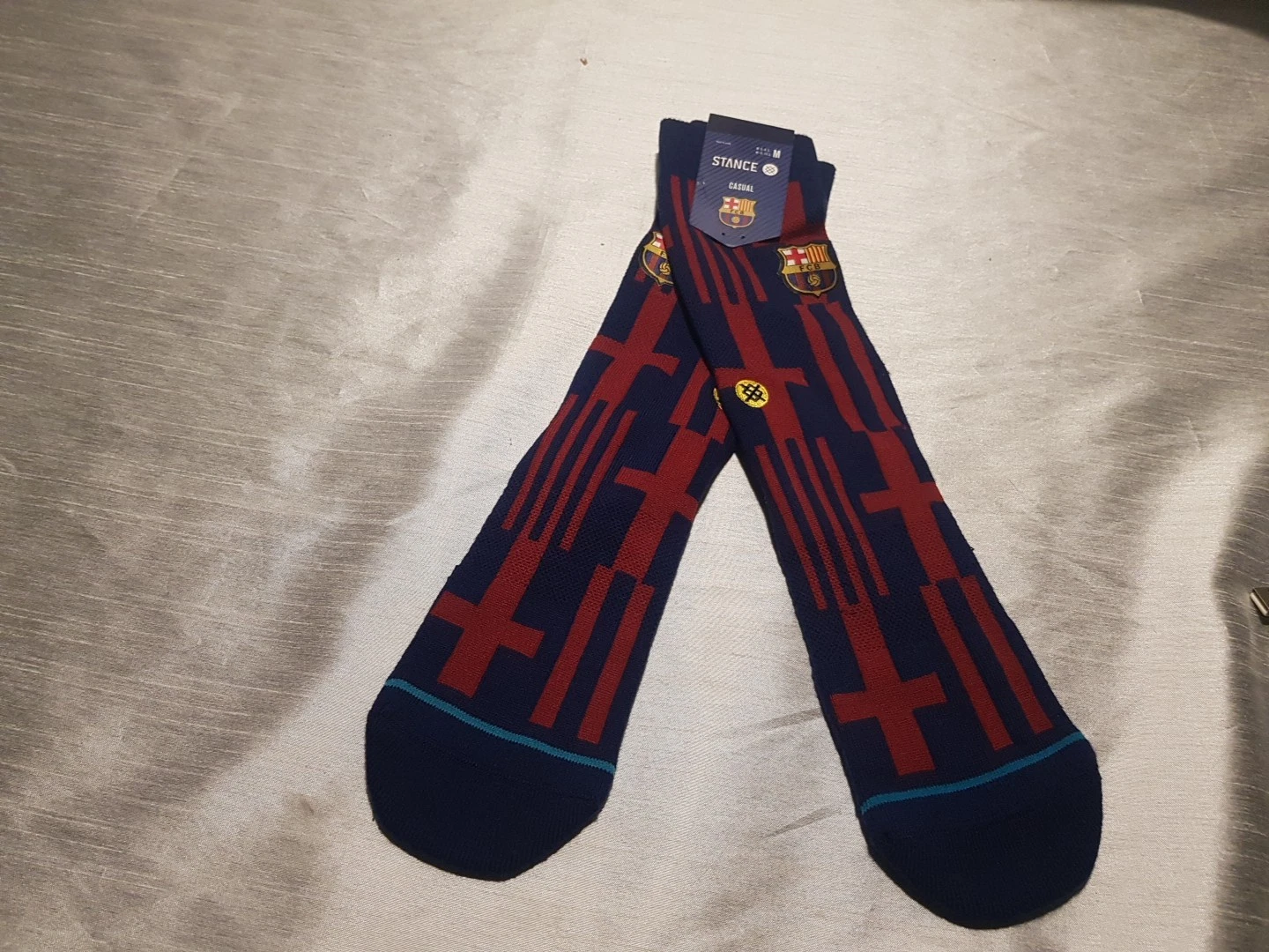 Stance x FC Barcelona Socks 'FCB Stripe' | Size M | Crew Height | NWT | 2021
Opens in a new window o