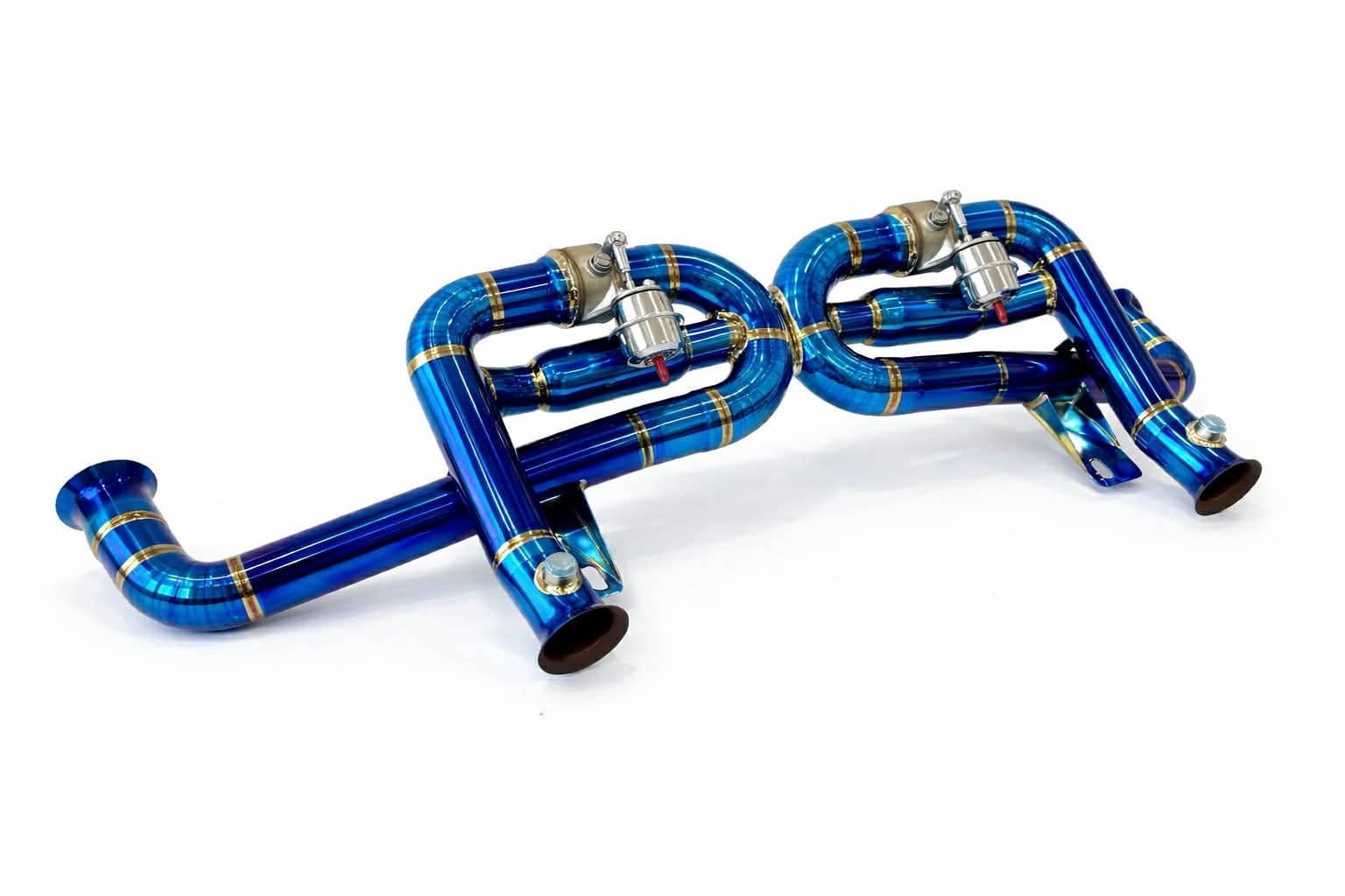 Fits Lamborghini Gallardo 04-08 F1 Spec X-Pipe Titanium Exhaust W/Valves BLUE