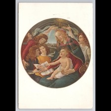 Vintage Postcard Florence Italy La Madonna del Magnificat Botticelli Scenic View