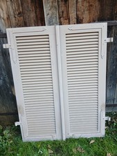 1 Paar Fensterladen - Holz - gebraucht - Höhe 124,5 cm, Breite 47,5 cm