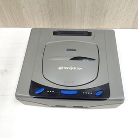 Sega Saturn Console with 2 Fighting Stick controllers & 5 Games Japanese Gray