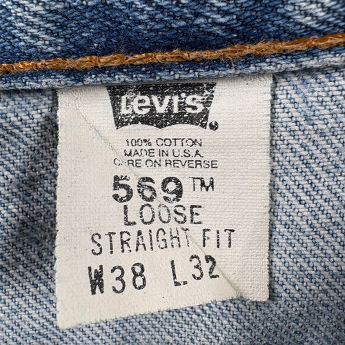 Vintage Levi’s 569 Loose Straight Fit Jeans W36 L32 Made in USA 90s Y2K Denim - Picture 6 of 11