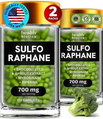 Healthbiotics Sulforaphane Supplement Organic Broccoli Sprouts