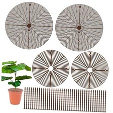 4Pcs Plant Pot Grid, Cuttable Flower Pot Soil Protector Covers, Planter 