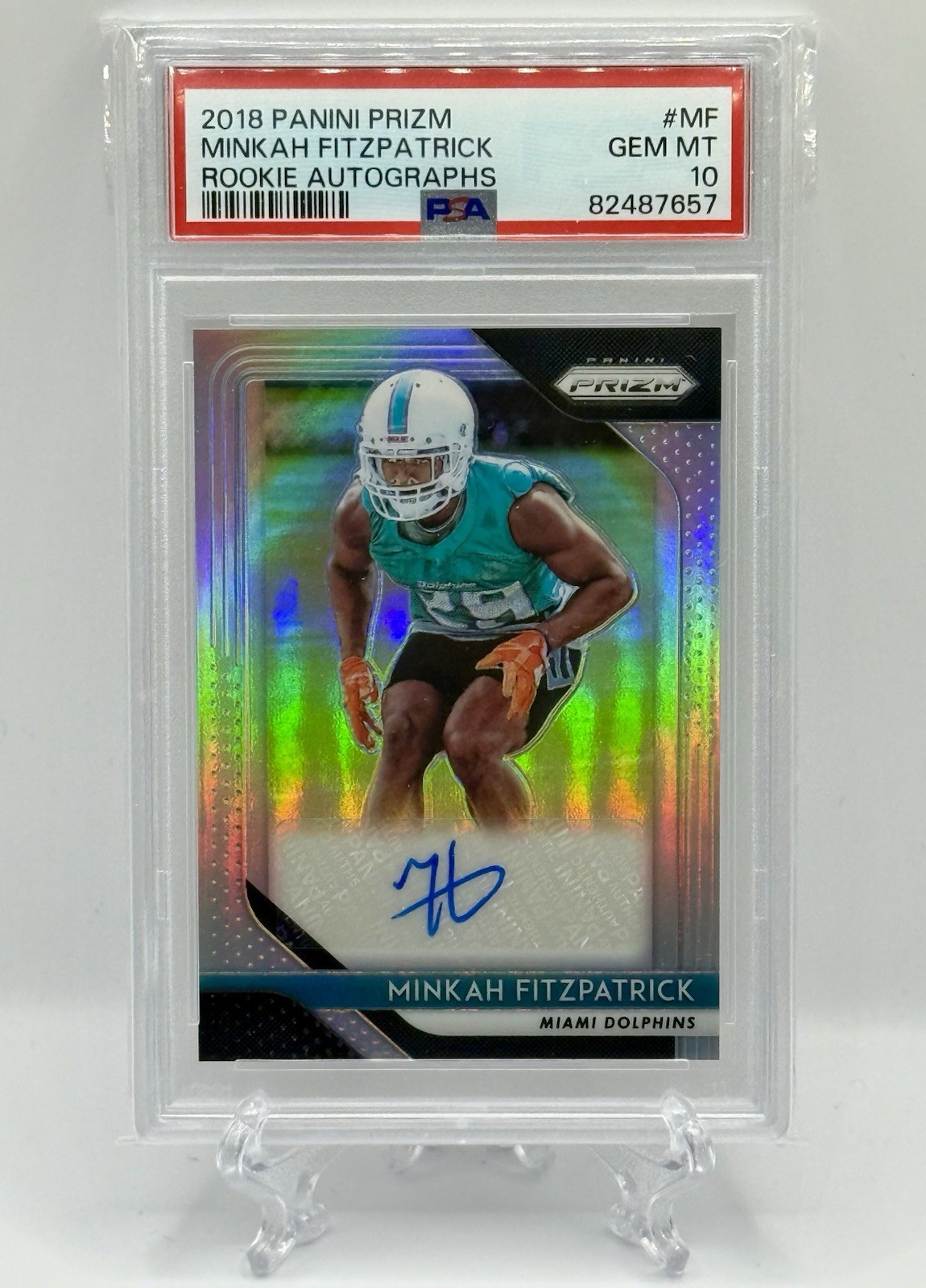 Minkah Fitzpatrick Panini Prizm Rookie Autographs #RAMF Silver