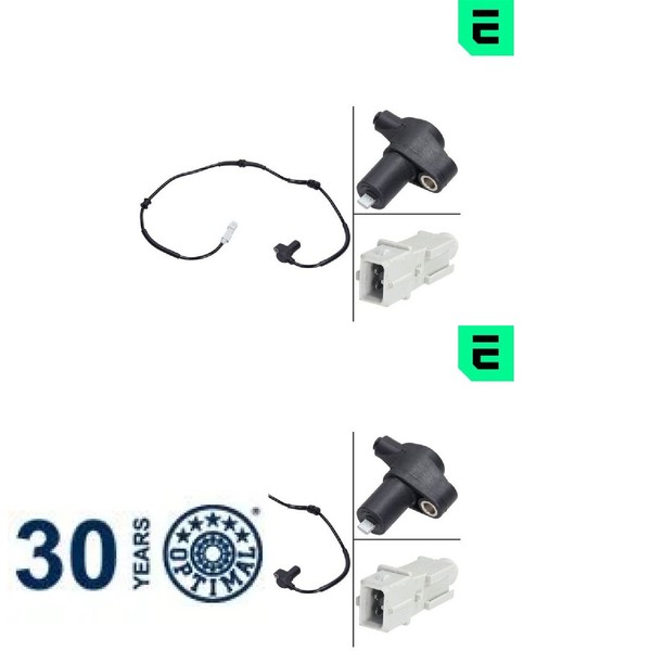 2X Sensor FüR Raddrehzahl Optimal 06-S112 2 Sensor Raddrehzahl FüR Citroen-image