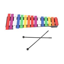15 Notes Wooden Xylophone With 2 Mallets Colorful Keys Glockenspiel Xylophon NEW