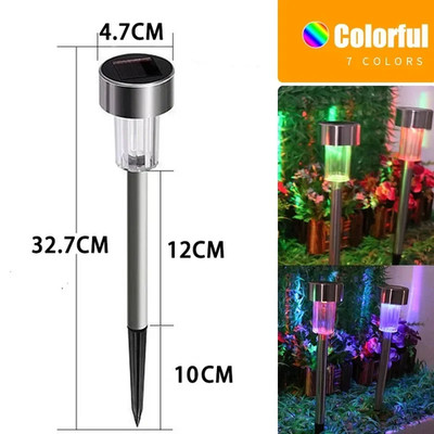 LED Solar Pathway Lights Outdoor IP65 Waterproof Garden Stake Glass Led Path Lig