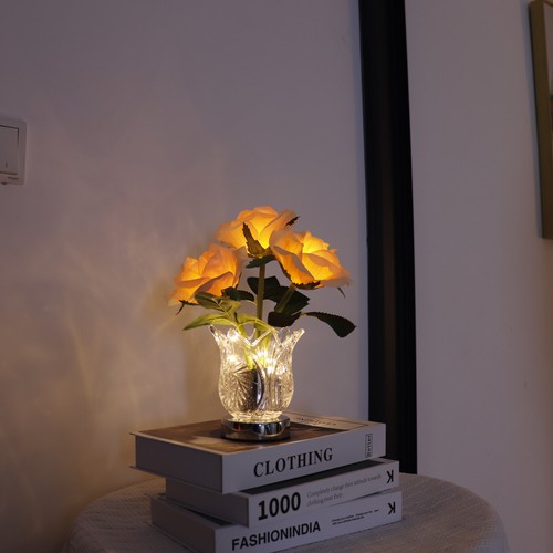 Suitable For Rooms Living Rooms Restaurants Led Champagne Rose Flower Light - Picture 12 of 23