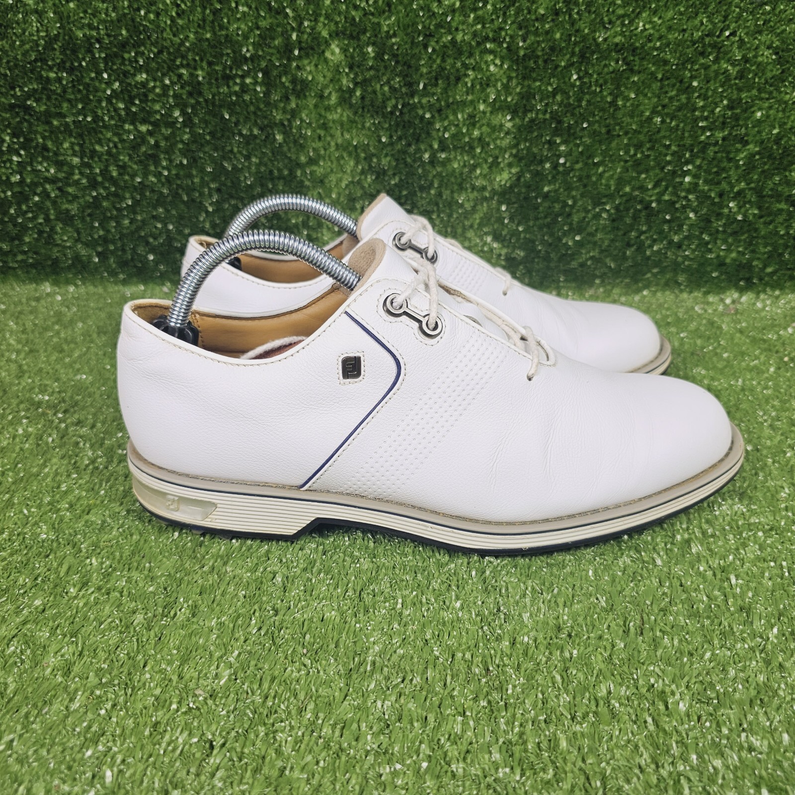 Footjoy VersaTrax + Premiere 53922 White Leather Spikeless Golf Shoes Mens 9.5 eBay