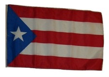 12x18 12"x18" Puerto Rico Royal Blue Sleeve Flag Garden Super Polyester 100D