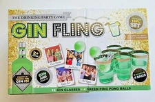 Gin Fling Adult Drinking Party Game 16PC Set New 