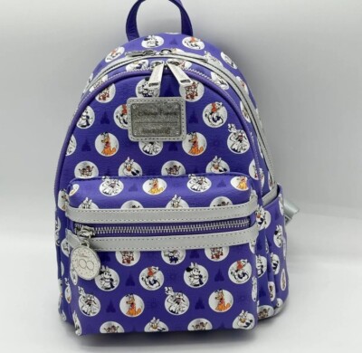 Disney Parks Loungfly 100th Mickey Platinum Purple Backpack 