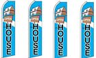 Open House with Sign King Size Swooper Flag Pack of 4 (Hardware Not Included)