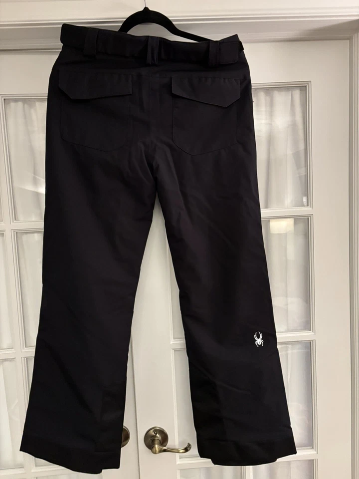 Calça Spyder Olympia preta esqui snowboard meninas tamanho 18 quarto juvenil para crescer - Imagem 2 de 4