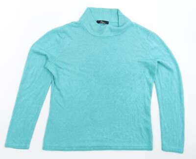 BM Damen Pullover grün Rundhals Acrylmischung Größe S