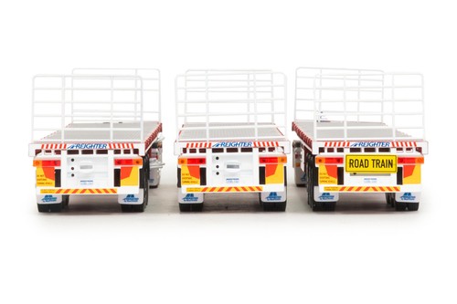 Drake 410305 Australian Maxitrans Freigther Triple Road Train Set - Mammoet 1:50 - Picture 7 of 7