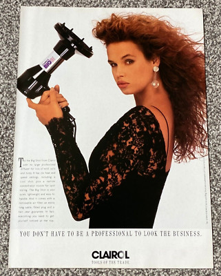 Rare Vintage Retro 1989 Magazine Advert Art Picture Clairol Big Shot Ad 80's