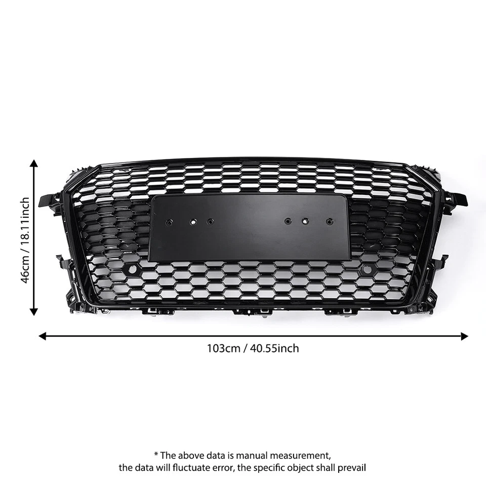 For Audi TT TTS 2015-2017 TTRS Style Full Honeycomb Front bumper Grille US STOCK - Image 2 of 4