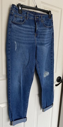 Cat & Jack Girls Blue Jeans Size 16 Relaxed Fit Straight Leg Adjustable Waist - Picture 2 of 12