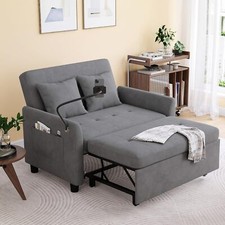 Sleeper Sofa Bed, 3 in 1 Convertible Sleeper Couch Bed Pull Out, Small Loveseat