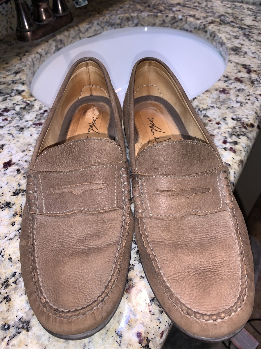 Martin Dingman Penny Loafer Driving Moccasin Leather Shoes  display picture 3