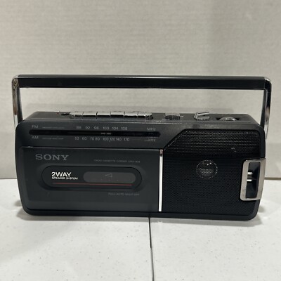 Sony radio cassette corder 昭和レトロ　希少 Vintage Sony Portable Radio Cassette-Corder CFM-140II for Parts