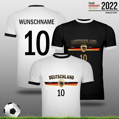 Deutschland Trikot T-Shirt mit Name und Zahl WM Fußball 2026 Wunschname Germany