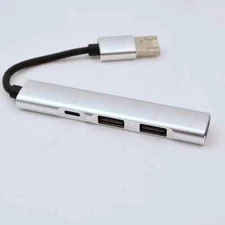 Multifunction 4 in 2 usb hub USB lighting to USB2.0*2+Type C+IOS type c hub adap