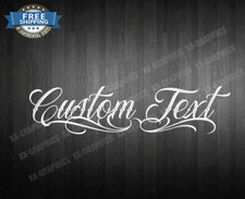 Custom Script Tattoo Style Vinyl Lettering Decal Name Sticker Window Laptop B