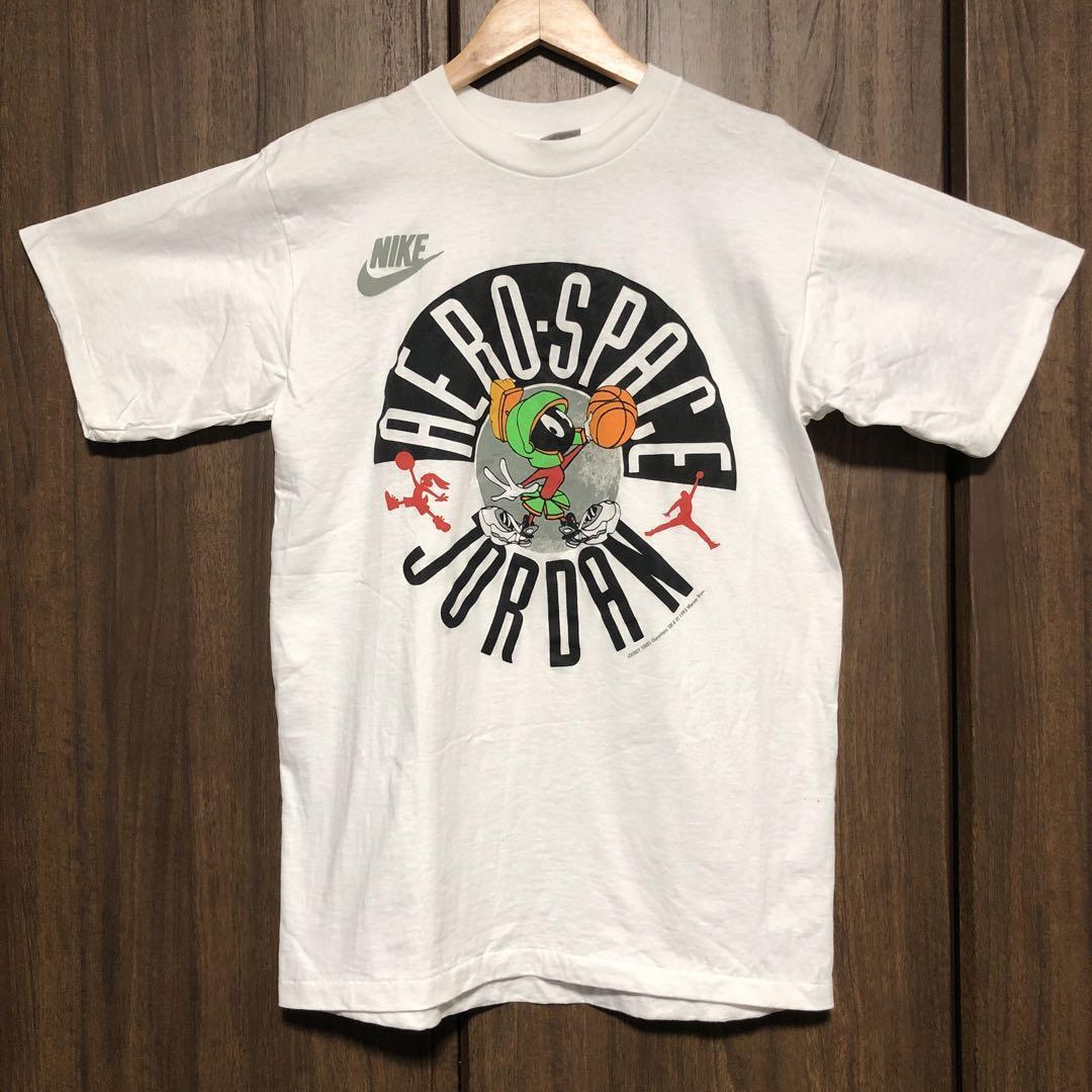 90s USA Space Jam Nike Jordan T-shirt L size White | eBay