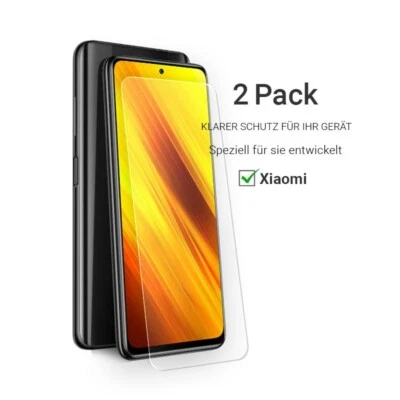 2x Xiaomi Poco X3 NFC Schutzglas Glasfolie Display Schutz Panzerfolie Echt 9H