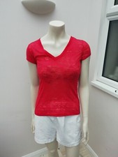 Zenna Outfitters Red V-Neck T-Shirt Size M Pit to Pit 41 cms