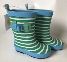 Girls Sun Squad Striped Rain Boots NWT size M 7/8