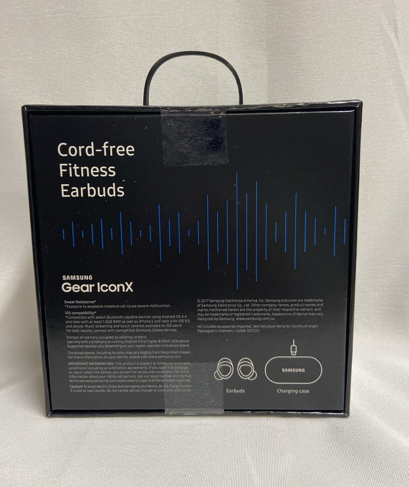 Samsung Gear Icon X 2018 SM-R140 Wireless Bluetooth Earbuds Black IconX ...