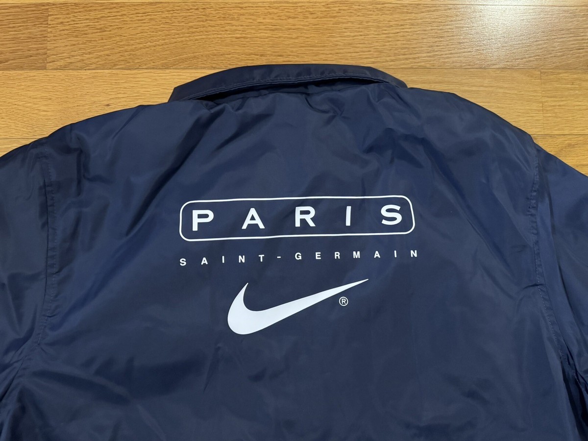 New M Nike Air Jordan Paris Saint Germain Blue Woven Jacket PSG