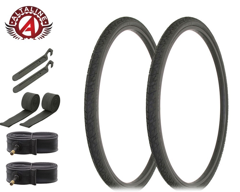 ALTALINE BICYCLE TIRES 26 x 1-3/8 BLACK, WHITEWALL, OR GUMWALL 8pc SET. ISO 590