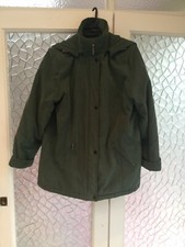 Designer Finesse Parka Style Padded Detachable Hood Coat Green 12 Excellent