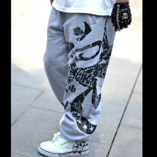 Herren Trendy Baggy SPORTS Hose Hip Hop Freizeit Lockere Straßen Jogginghose -- - Bild 11 von 14