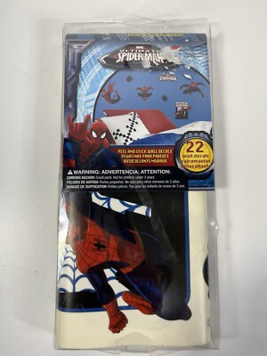 Ultimate Spider-man Peel and Stick Wall Decals 22 Piece Marvel New