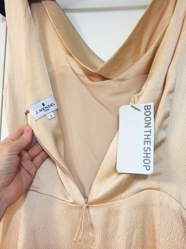 J.Mendel NWT $2400 Drape Apricot Color Sleeveless Dress Size 4 Cocktail Luxury - Picture 6 of 6