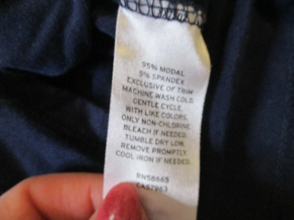 Lencería Nordstrom Moonlight Camisón para dormir Azul Marino Top Manga Larga S Foto 3 de 4