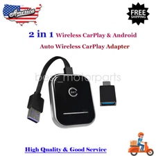 2 in 1 Wireless CarPlay & Android Auto Adapter Converts Wired to Wireless