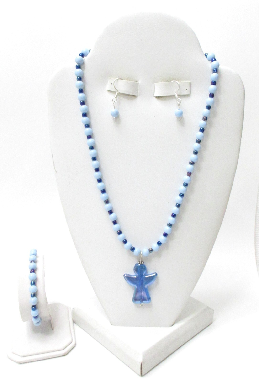NEW--CHRISTMAS  BLUE ANGEL 4 PIECE  GIRL'S JEWELRY SET-CUTE