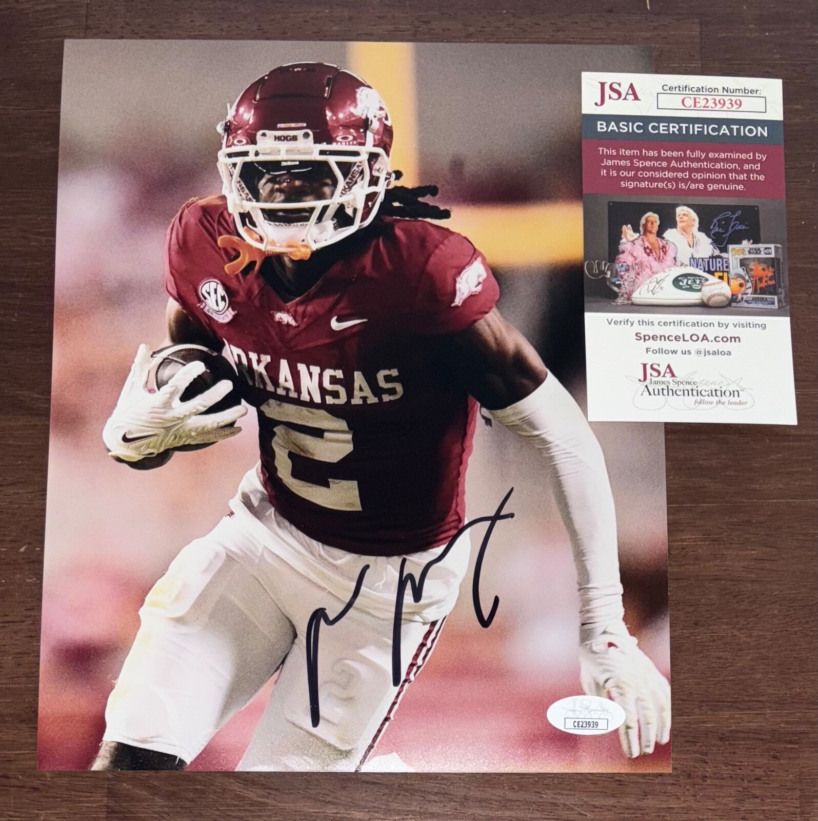 Andrew Armstrong Autographed Signed Arkansas Razorbacks Arkansa Razorbacks 8x10 Photo JSA 