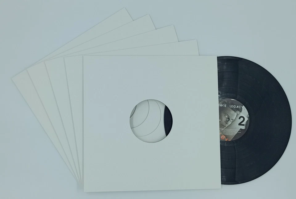 LOT DE 20 POCHETTES EXTERIEURES EN CARTON BLANCHES POUR VINYLES 33T 33 TOURS