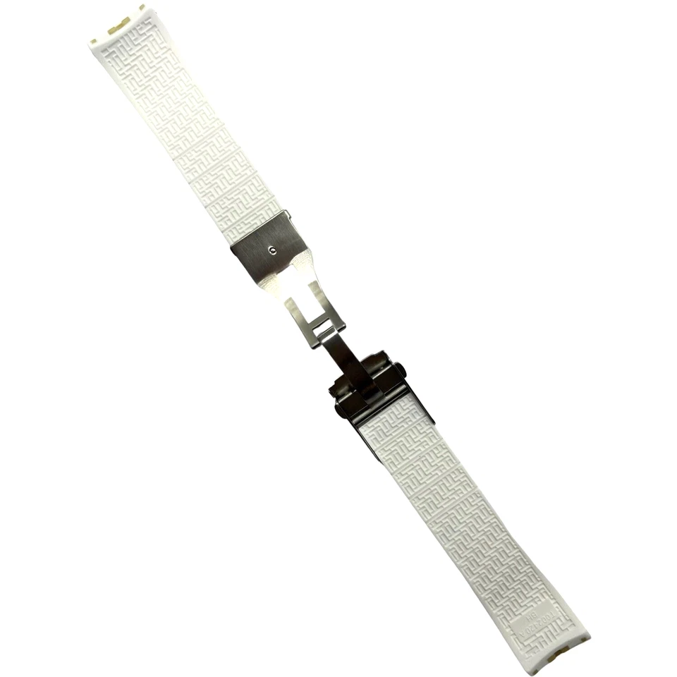 TISSOT - BRACELET - STAINLESS STEEL FOLDING CLASP - RUBBER - WHITE - 23MM - Image 4 of 4